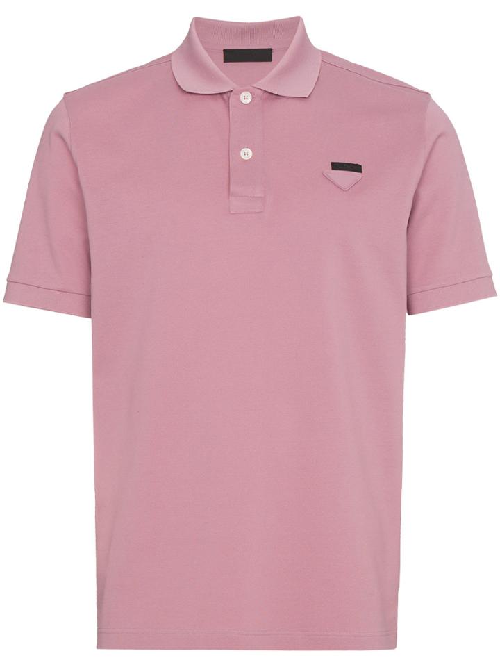 Prada Slim Fit Polo Shirt - Pink & Purple