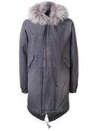 Fox Fur Trim Hooded Jacket - Men - Cotton/lamb Skin/rabbit Fur/polyamide - S, Grey, Cotton/lamb Skin/rabbit Fur/polyamide, Mr & Mrs Italy