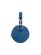 Tara Zadeh Blue Azar Suede Bracelet Bag