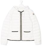 Moncler Kids Teen Padded Hooded Jacket - White