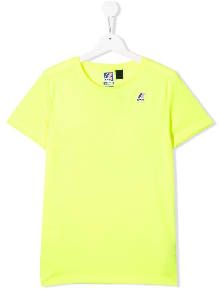 K Way Kids Logo Printed T-shirt - Yellow