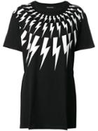 Neil Barrett Lightning Bolt T-shirt, Women's, Size: Medium, Black, Cotton