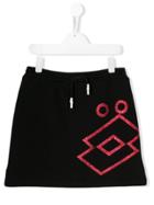 Gaelle Paris Kids Teen Geometric Print Mini Skirt - Black