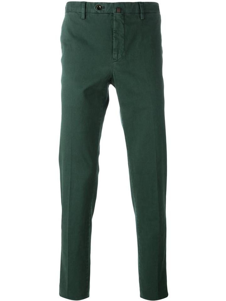 Pt01 Slim Fit Chinos, Men's, Size: 46, Green, Cotton/spandex/elastane