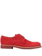Manolo Blahnik Tonal Derby Shoes - Red