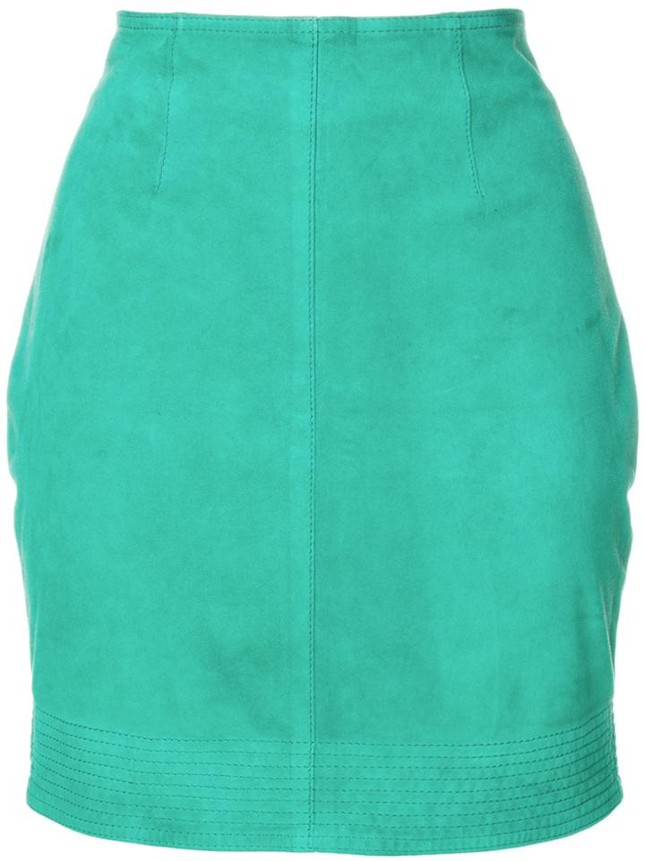 Versace Vintage Mini Fitted Skirt - Green