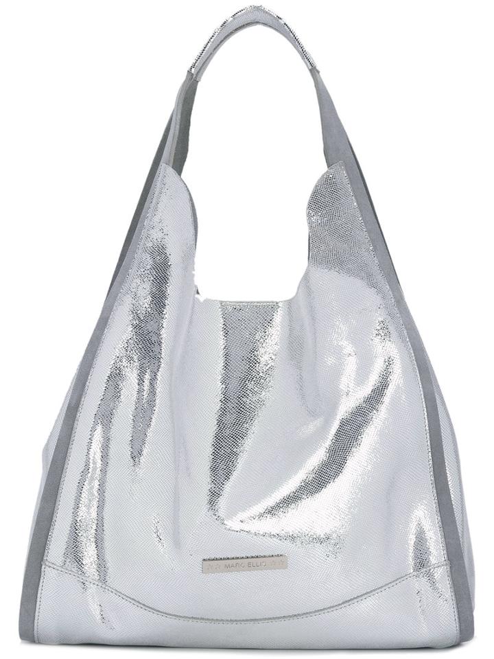 Alma Argento Shoulder Bag - Women - Leather - One Size, Grey, Leather, Marc Ellis