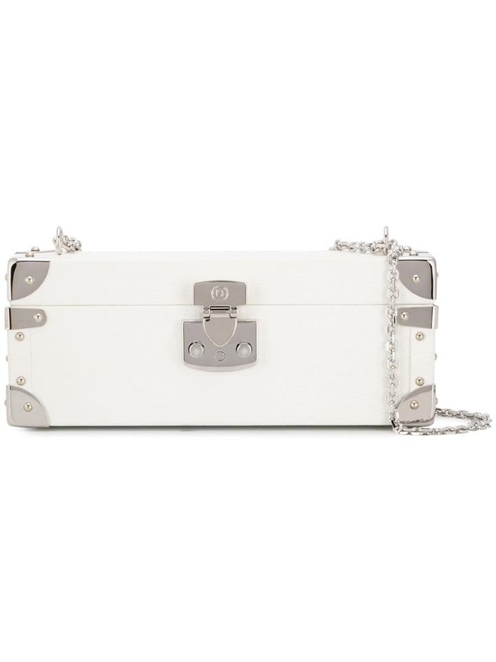 Luis Negri Large Bauletto Clutch - White