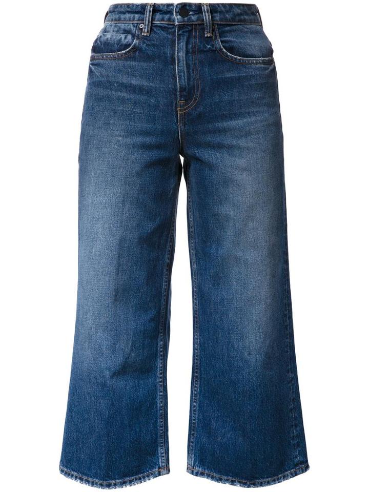 T By Alexander Wang Cropped Jeans, Women's, Size: 24, Blue, Cotton