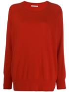 Chinti & Parker Loose Fit Cashmere Jumper - Red