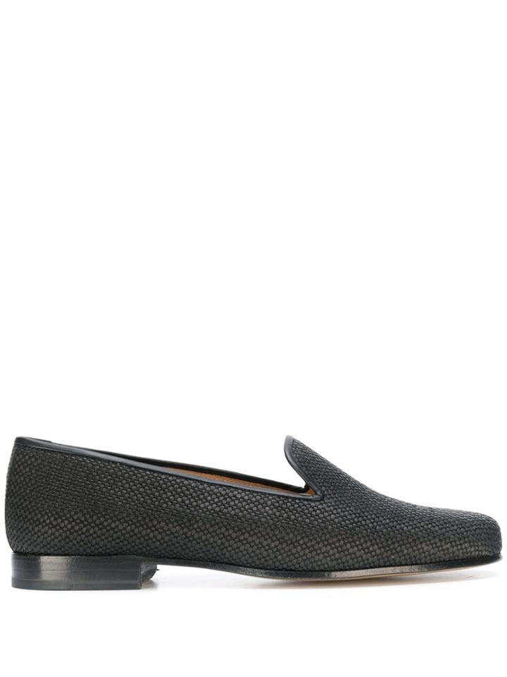 Stubbs & Wootton Woven Slippers - Black