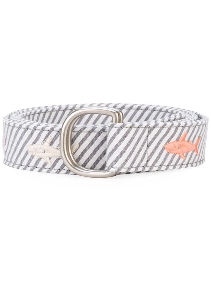 Thom Browne - Striped Belt - Men - Cotton - One Size, Grey, Cotton