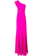 Jay Godfrey One-shoulder Gown - Pink & Purple