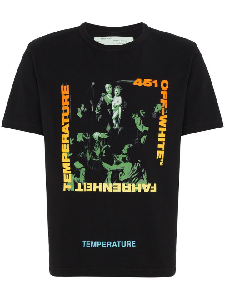 Off-white Temperature Print T Shirt - Black