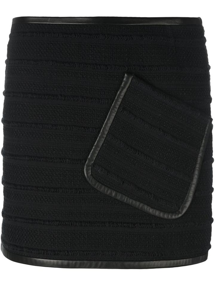 Barbara Bui Diagonal Pocket Fitted Skirt