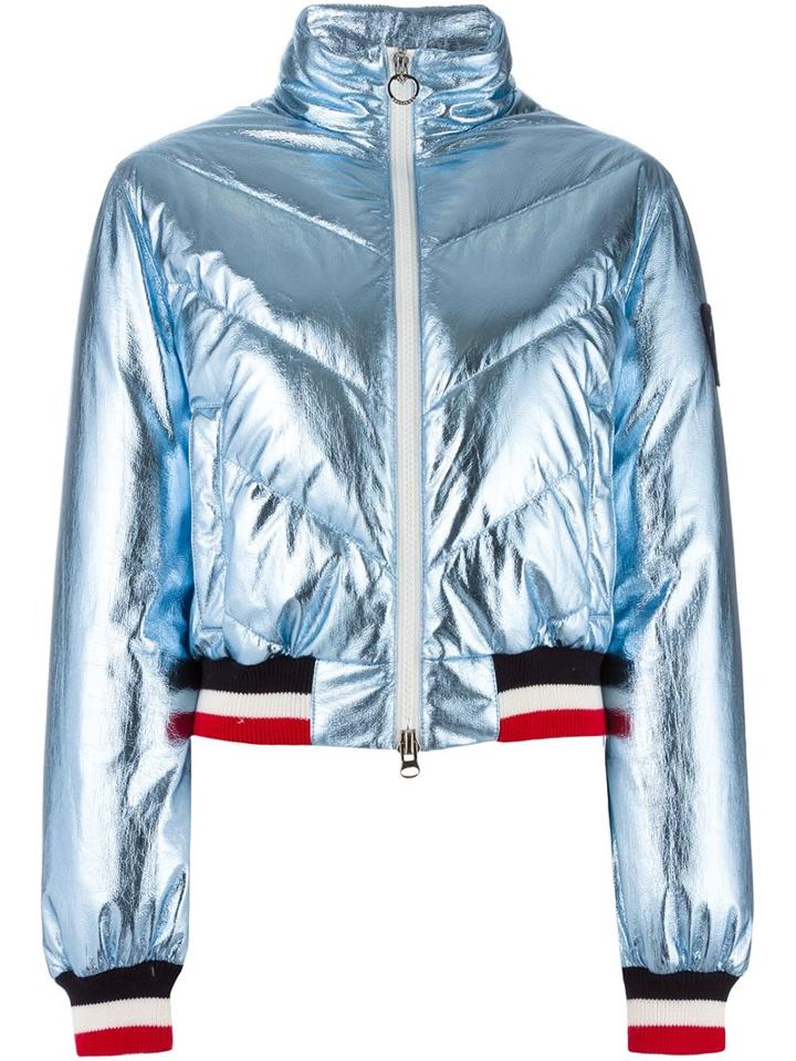 Rossignol Contrast Trim Bomber Jacket, Women's, Size: 40, Blue, Feather Down/polyamide/polyester
