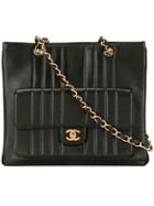 Chanel Pre-owned Mademoiselle Stitch Shoulder Bag - Black