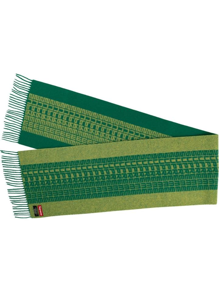 Supreme Repeat Logo Scarf - Green