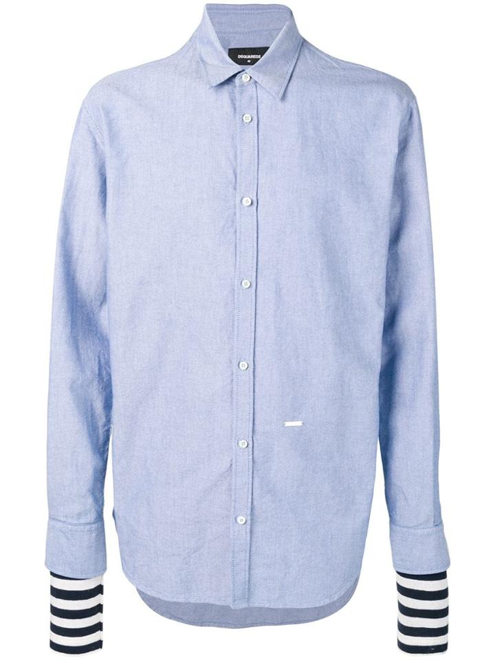 Dsquared2 Layered Sleeve Shirt - Blue