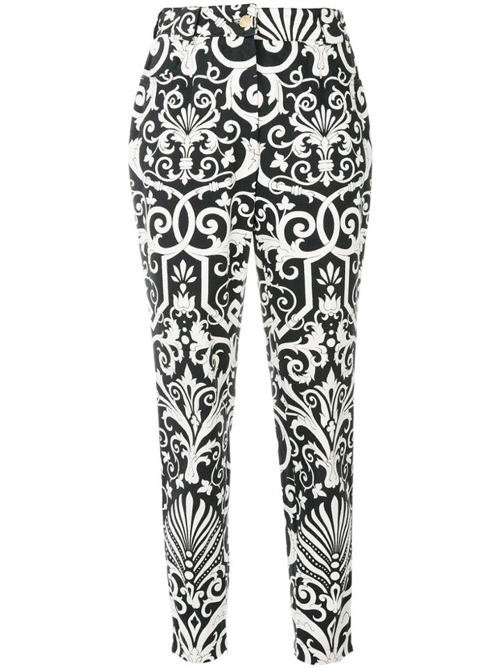 Versace Vintage Baroque Printed Trousers - Black