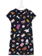Little Marc Jacobs Teen Printed Dress - Blue