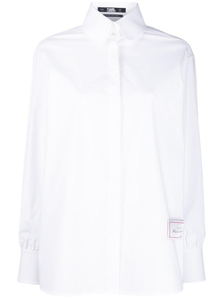 Karl Lagerfeld Classic Karl Poplin Shirt - White