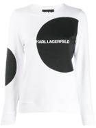 Karl Lagerfeld Dot Detail Logo Sweatshirt - White