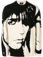 Calvin Klein 205w39nyc Intarsia Face-print Jumper - Black