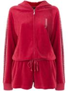Juicy Couture Customisable Velour Jumpsuit - Red