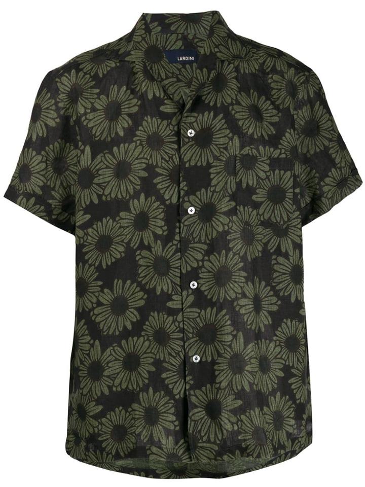 Lardini Floral Button-up Shirt - Brown