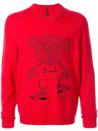 Blackbarrett Teddy Bear Knit Sweater - Red
