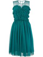 P.a.r.o.s.h. Ruffled Flared Dress - Green