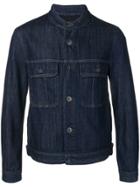 Giorgio Armani Fitted Denim Jacket - Blue
