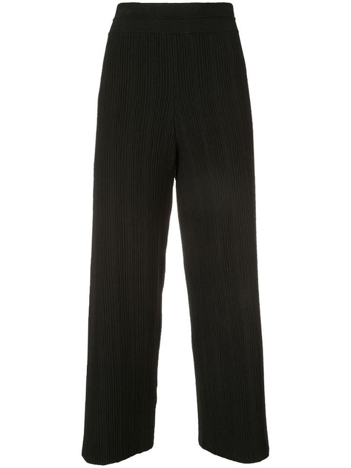 Yigal Azrouel Ottoman Fortuny Knit Trousers - Black