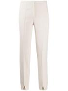 Courrèges Ankle-slit Piped Trousers - White