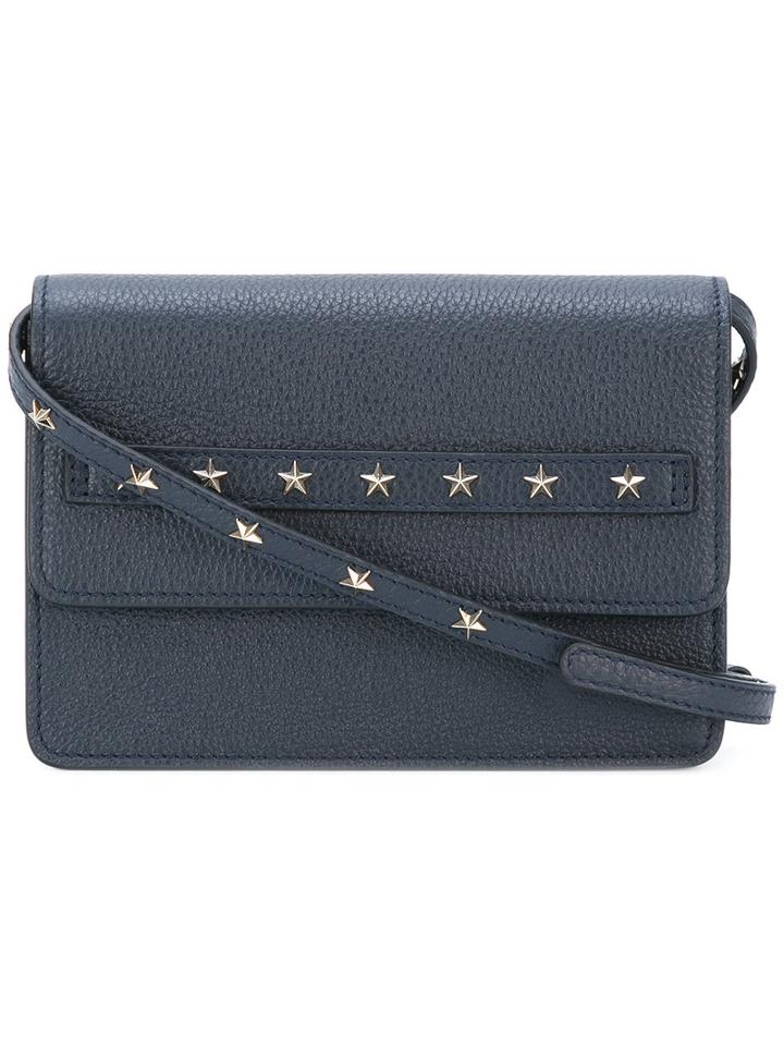 Red Valentino - Studded Cross Body Bag - Women - Calf Leather - One Size, Blue, Calf Leather