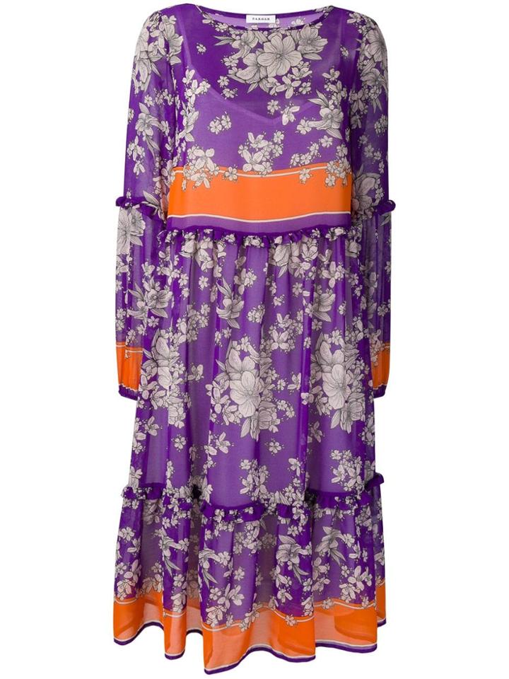 P.a.r.o.s.h. Floral Print Dress - Purple