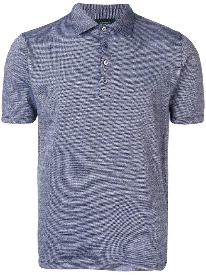 Zanone Short-sleeved Polo Shirt - Blue