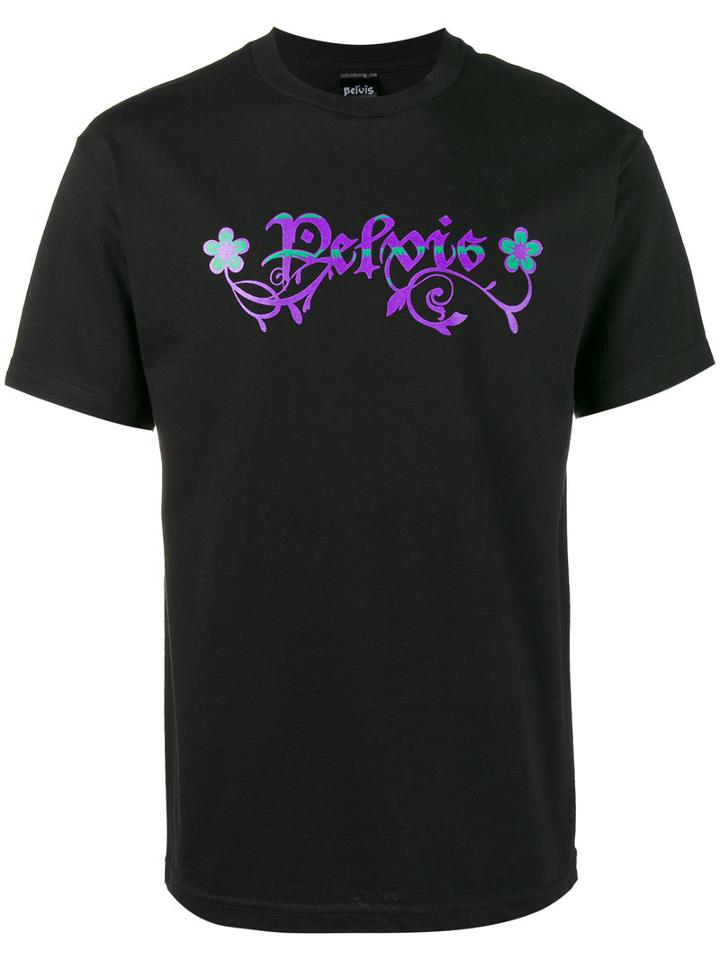 Pelvis - Logo Printed T-shirt - Men - Cotton - S, Black, Cotton