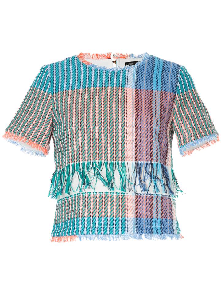 Loveless Frayed Boucle Blouse - Multicolour