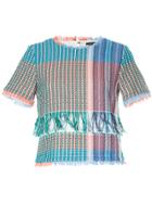 Loveless Frayed Boucle Blouse - Multicolour