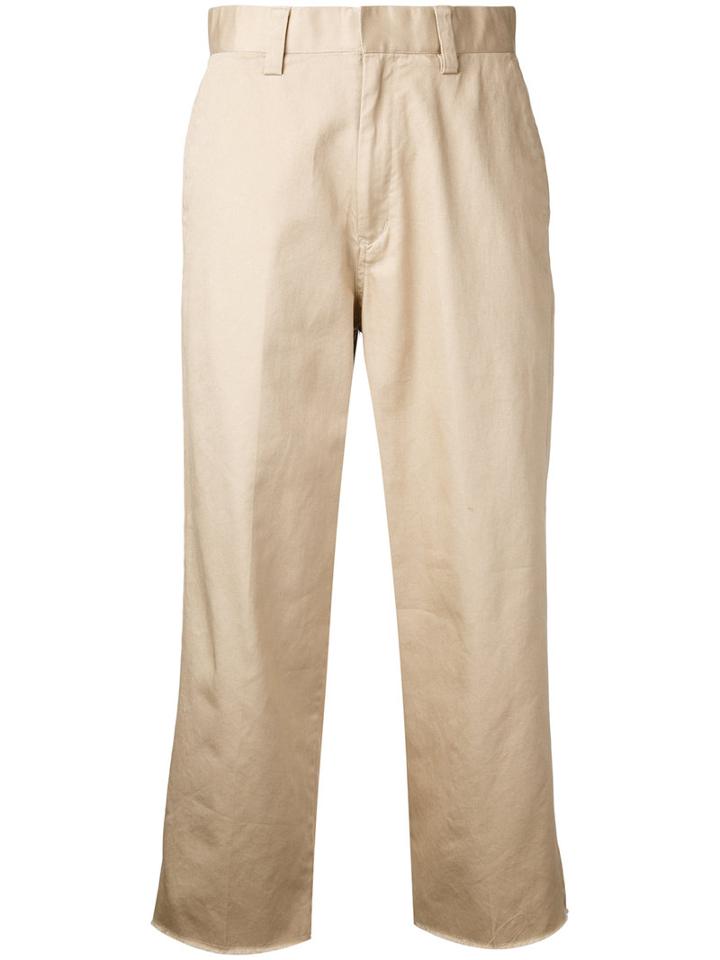 Cityshop Cropped Trousers, Women's, Size: 38, Nude/neutrals, Cotton