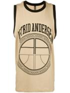 Astrid Andersen - Logo Print Sleeveless T-shirt - Men - Cotton/spandex/elastane - M, Nude/neutrals, Cotton/spandex/elastane