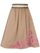 Bazar Deluxe Floral Embroidered Skirt - Nude & Neutrals