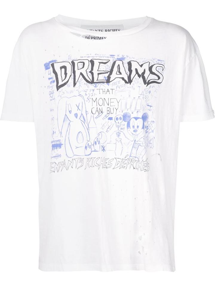 Enfants Riches Deprimes Printed T-shirt, Men's, Size: S, White, Cotton
