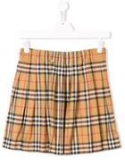 Burberry Kids Teen Check Skirt - Neutrals