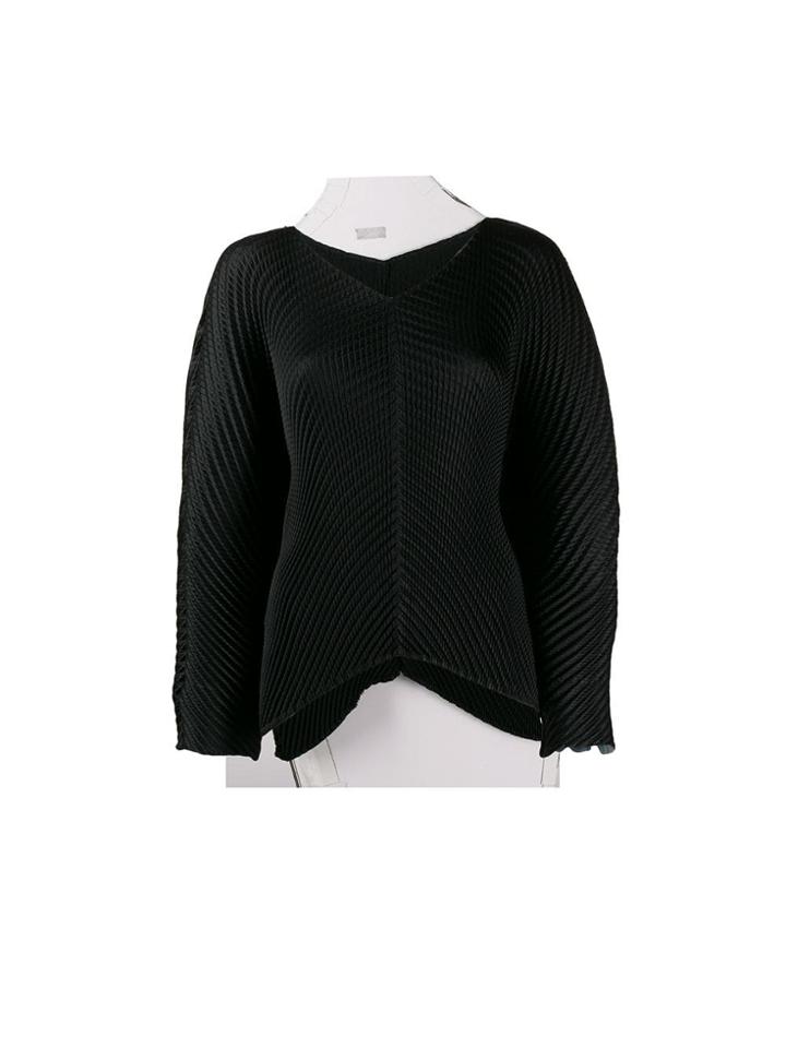 Issey Miyake Micro-pleated Blouse - Black