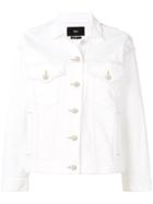 3x1 Contrast Stitch Denim Jacket - White