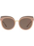Tory Burch T-logo Medallion Sunglasses - Neutrals