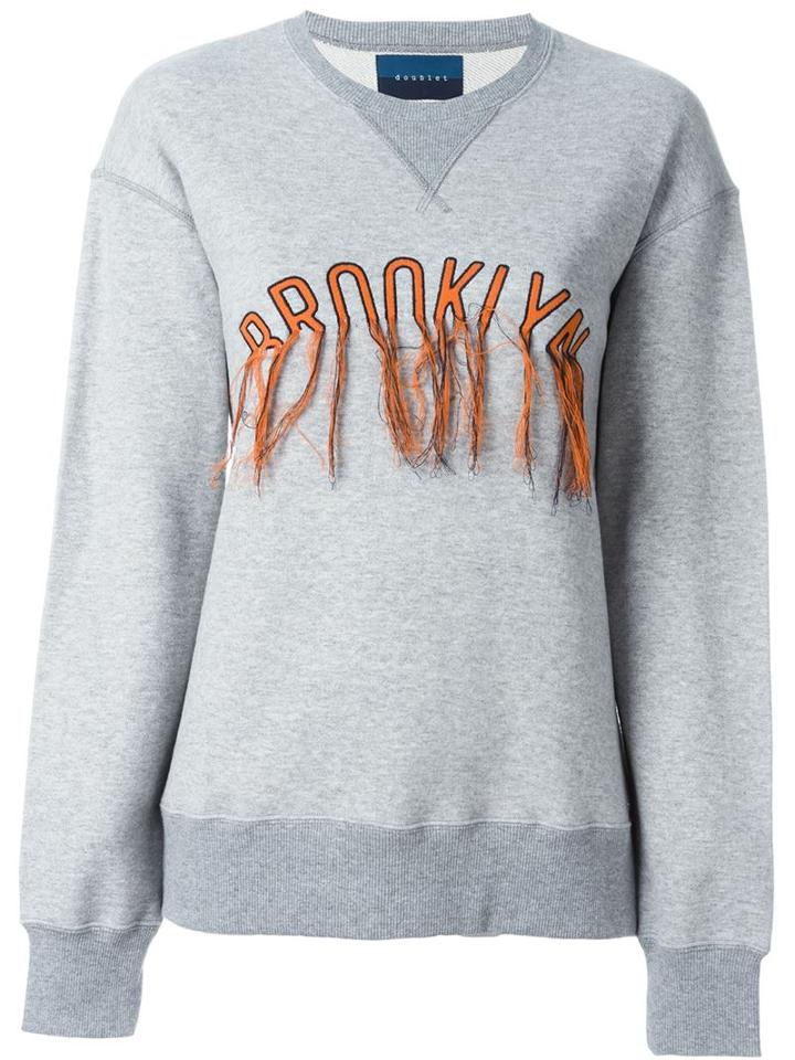 Doublet Frayed Embroidery Sweatshirt